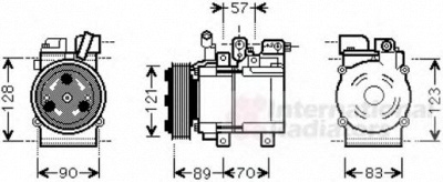 VAN WEZEL 8200k257 -  Компрессор, кондиционер